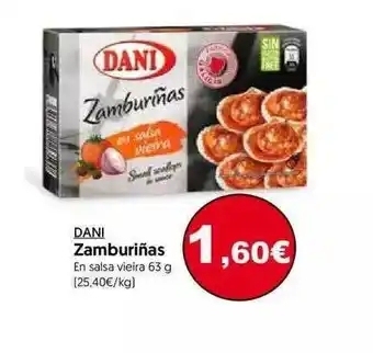 Hiper Usera Dani Zamburiñas En Salsa Vieira 63g oferta
