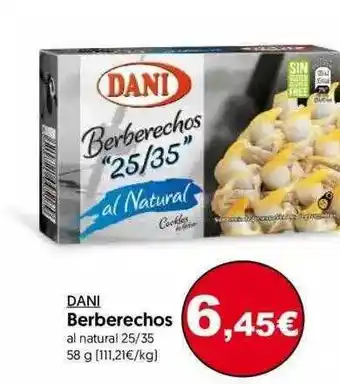 Hiper Usera Dani Berberechos Al Natural 25/35 58g oferta