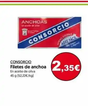 Hiper Usera Consorcio Filetes De Anchoa En Aceite De Oliva 45g oferta