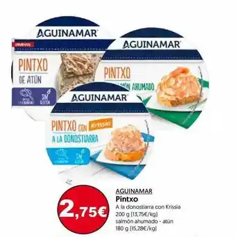 Hiper Usera Aguinamar Pintxo A La Donostiarra Con Krissia O Salmón Ahumado - Atún 200g oferta