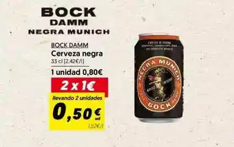 Hiper Usera Bock Damm Cerveza Negra 33cl oferta