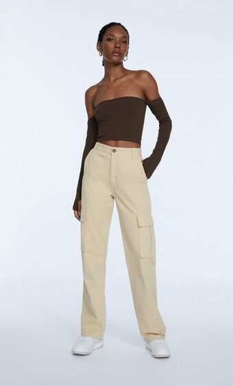 Stradivarius Pantalón cargo straight oferta