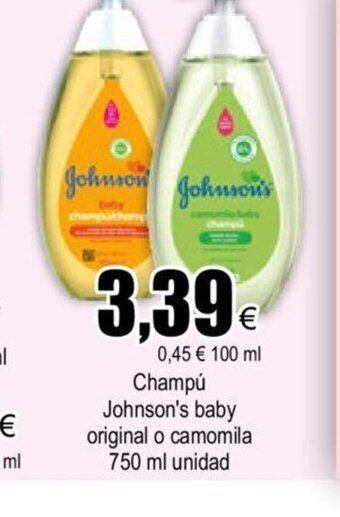 FROIZ Champú johnson's Baby Original o Camomila oferta