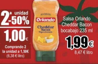 FROIZ Salsa Orlando Cheddar Bacon Bocabajo 235ml oferta
