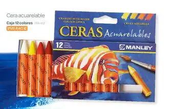 Cera acuarelable caja 12 colores
