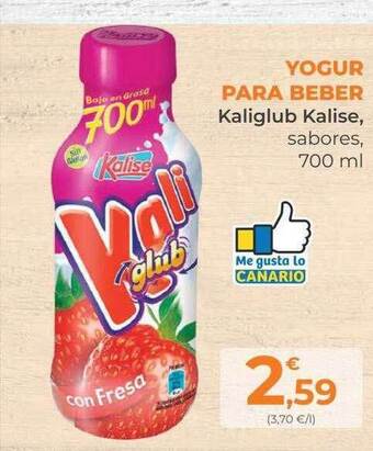 SPAR Gran Canaria Yogur para beber kaliglub kalise sabores oferta