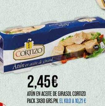 Claudio Atún en aceite de girasol cortizo oferta