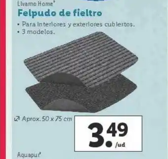 Lidl Livarno home felpudo de fieltro oferta