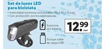 Lidl Set de luces led para bicicleta oferta