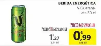SPAR Bebida Energética V Guaraná 50cl oferta