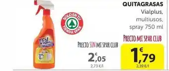 SPAR Quitagrasas Vialplus Multiuso 750ml oferta