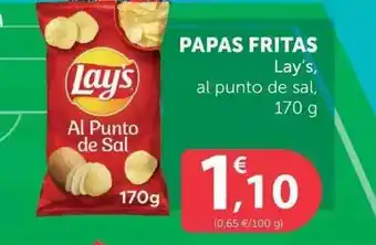 SPAR Papas Fritas Lay's Al Punto De Sal 170g oferta