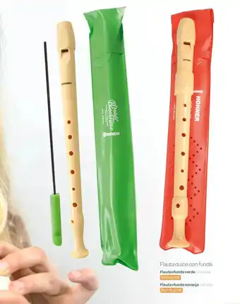 Flauta dulce con funda