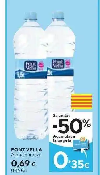 Carrefour Font vella aigua mineral oferta