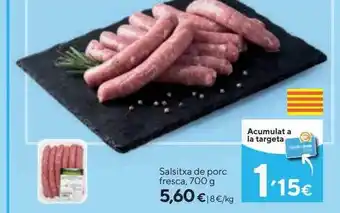 Carrefour Salsitxa de porc fresca oferta