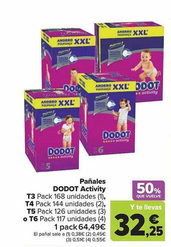 Carrefour Pañales dodot activity oferta