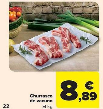 Carrefour Churrasco de vacuno el kg oferta