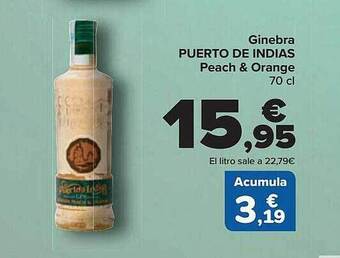Carrefour Ginebra puerto de indias peach & orange oferta