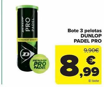 Carrefour Bote 3 pelotas dunlop padel pro oferta