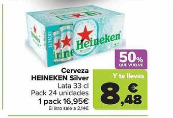 Carrefour Cerveza heineken silver oferta