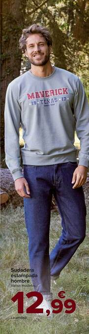 Carrefour Sudadera estampada hombre oferta