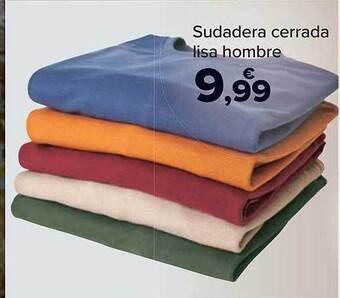 Carrefour Sudadera cerrada lisa hombre oferta