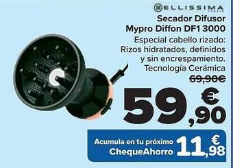 Carrefour Bellissima secador difusor mypro diffon df1 3000 oferta
