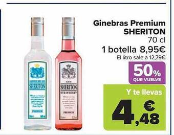 Carrefour Ginebras premium sheriton oferta