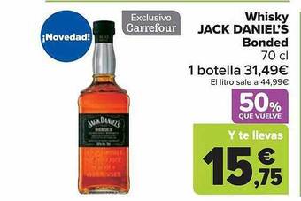 Carrefour Whisky jack daniel's bonded oferta