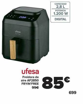 Carrefour Ufesa freidora de aire af2850 fryin'free oferta