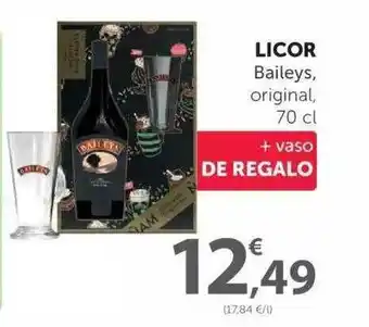SPAR Licor Baileys Original 70cl + Vaso De Regalo oferta