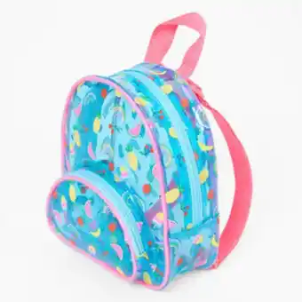 Claire's Claire's club rainbow fruit transparent mini backpack oferta