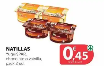 SPAR Natillas Yuguispar Chocolate O Vainilla Pack 2 oferta