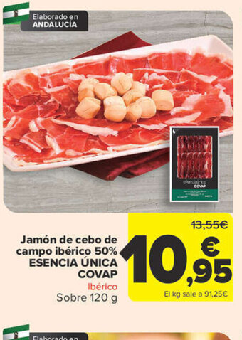 Carrefour Jamón de Cebo de campo Ibérico 50% Esencia única Covap oferta