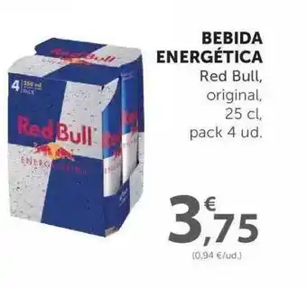 SPAR Red Bull Original Bebida Energética 25cl Pack 4 oferta