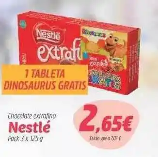 SPAR Nestlé Chocolate Extrafino Pack 3 x 125g oferta