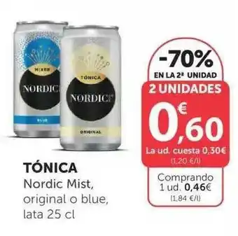 SPAR Tónica Nordic Mist Original O Blue Lata 25cl oferta