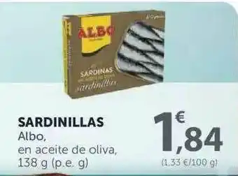 SPAR Albo Sardinillas En Aceite De Oliva 138g oferta