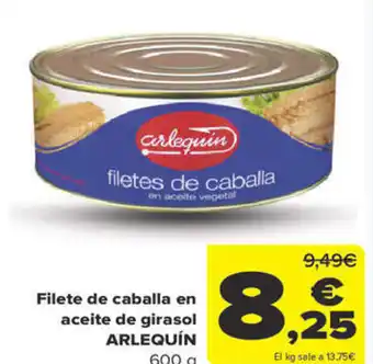 Carrefour Arlequin Filete de Caballa En Aceite de Girasol oferta
