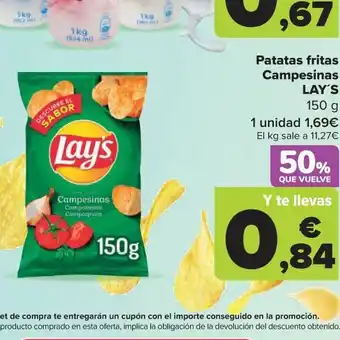 Carrefour Market Patatas fritas campesinas lays oferta
