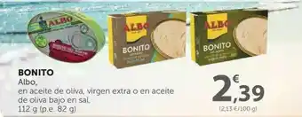 SPAR Albo Bonito En Aceite De Oliva Virgen Extra O En Aceite 112g oferta