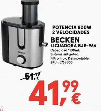 Worten BECKEN LICUADORA BJE-966 oferta