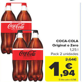 Carrefour Coca-Cola Original o Zero oferta