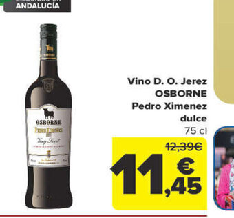Carrefour Vino D.O Jerez osborne Pedro Ximénez Dulce oferta