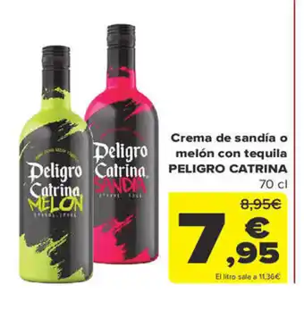 Carrefour Peligro Catrina Crema de Sandia o Melón Con Tequila oferta