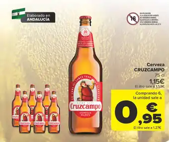Carrefour Cruzcampo Cerveza 75cl oferta