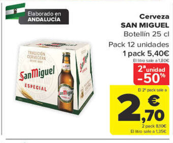 Carrefour San Miguel Cerveza oferta