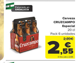 Carrefour Cruzcampo Cerveza Especial oferta