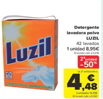 Carrefour Luzil Detergente Lavadora Polvo oferta