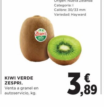Hipercor Kiwi Verde Zespri oferta